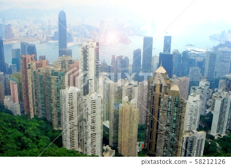 香港觀景旅遊形象經濟 香港觀景旅遊形象經濟 58212126