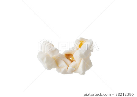 Close up Popcorn isolated on white background Close up Popcorn isolated on white background 58212390