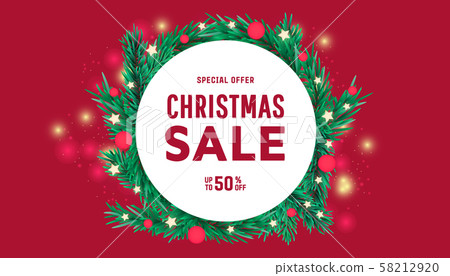 New Year or Christmas tree branches decorative New Year or Christmas tree branches decorative 58212920