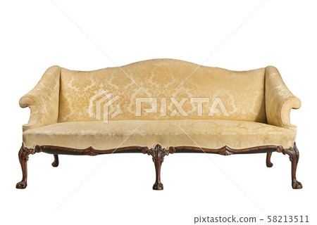 Antique camel back sofa with upholstery old and 58213511