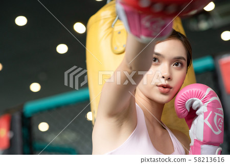 Female sports boxing Female sports boxing 58213616