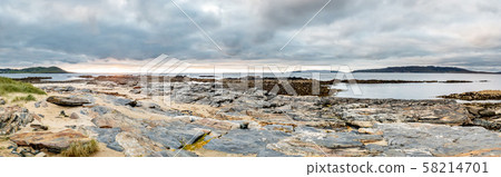 Narin Strand is a beautiful large blue flag beach in Portnoo, County Donegal - Ireland 58214701
