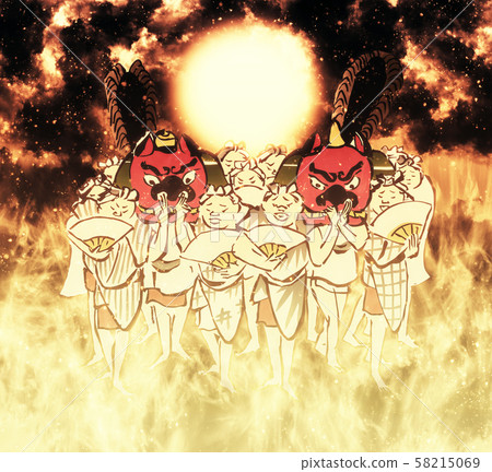 Ukiyoe townspeople 31 Flame Ukiyoe townspeople 31 Flame 58215069