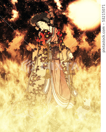 Ukiyoe Woman 30th Flame 58215071