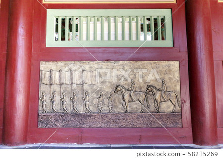 Korean Traditional, Baekje Cultural Complex, Corridor, Relief 58215269