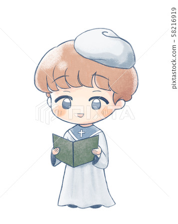 Hand-drawn and choir children 3 Hand-drawn and choir children 3 58216919