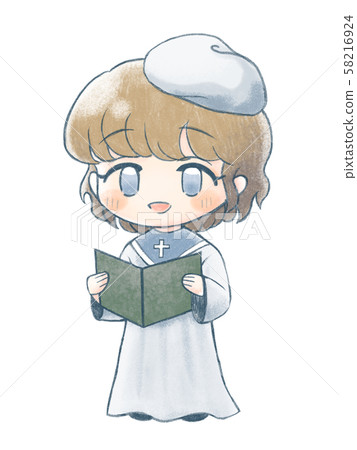 Hand-drawn and choir children 1 58216924