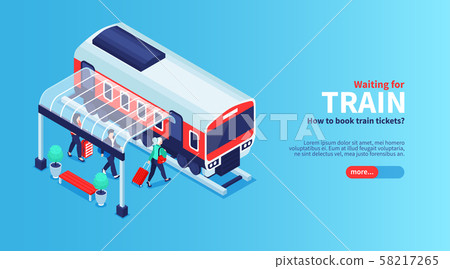 Train Waiting Horizontal Banner Train Waiting Horizontal Banner 58217265