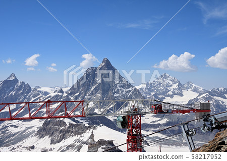 歐洲最高點冰川天堂天文台的馬特宏峰和丹·布蘭奇 58217952