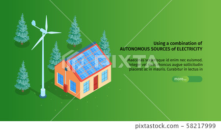 Green Energy House Banner 58217999