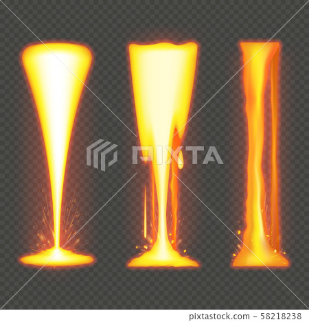 Molten metal or lava effect on transparent... - Stock Illustration  [58218238] - PIXTA
