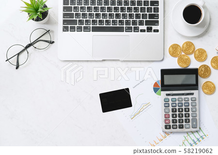 Office credit card mobile phone consumption tax support card payment mockup office 58219062