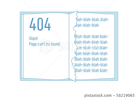 Book or notebook with 404 torn out page 58219065