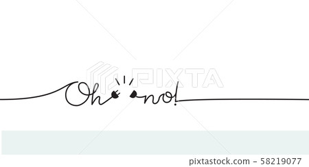 Fall, decline, break down, fail concept. Oh no words 58219077