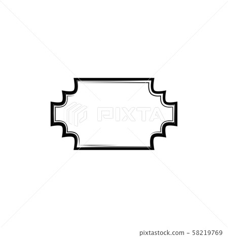 Vintage vector frame isolated element Vintage vector frame isolated element 58219769