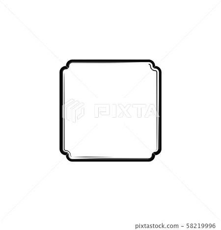 Vintage vector frame isolated element 58219996