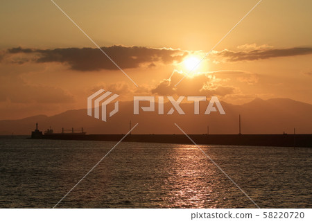 大牟田市Miike Port Sunset 58220720
