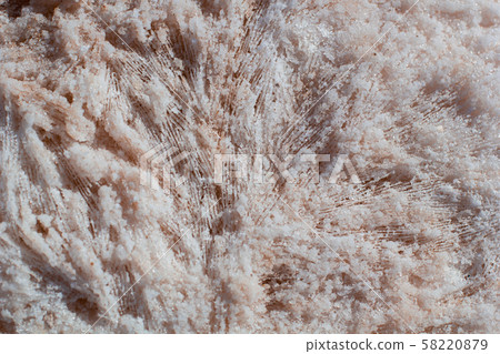 Natural pink salt crystal texture, macro, close up, lamellar structure 58220879