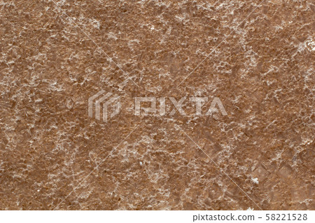 Natural white salt crystal waves texture on the sand, macro, close up. Salty lake shore background 58221528