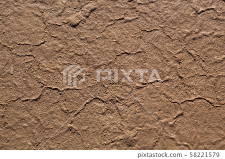 Natural white salt crystal texture on the sand, macro, close up. Salty lake shore backgroundand, 58221579