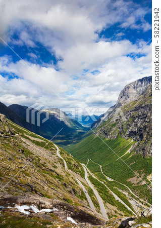 Norway troll road - mountain route of Trollstigen 58221942