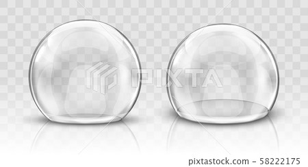 Glass dome or sphere realistic vector 58222175