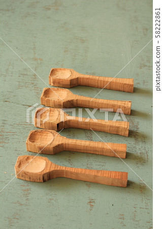 Wooden spoon making Wooden spoon making 58222861