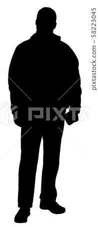 a man body silhouette vector 58223045