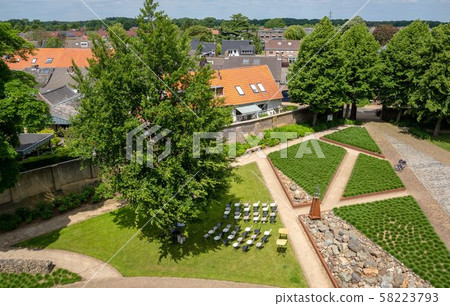 Aerial top down view . Beautiful daytime view from Aerial top down view . Beautiful daytime view from 58223793