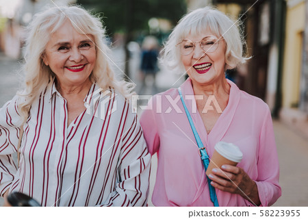 Happy modern grandmothers are spending time together Happy modern grandmothers are spending time together 58223955