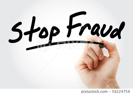 Hand writing Stop Fraud with marker Hand writing Stop Fraud with marker 58224759