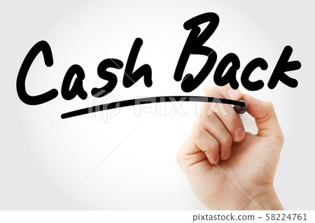 Hand writing Cash Back with marker Hand writing Cash Back with marker 58224761