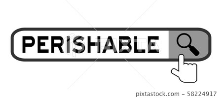 Hand icon over magnifier to find word perishable Hand icon over magnifier to find word perishable 58224917
