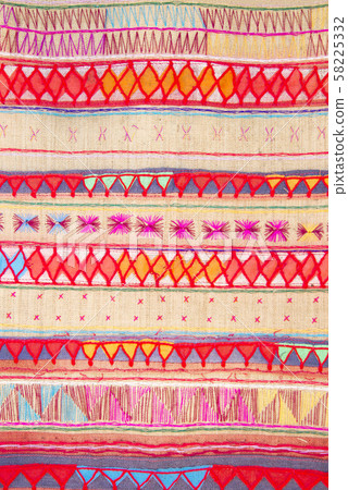 Colorful native Thai style cloth pattern Colorful native Thai style cloth pattern 58225332