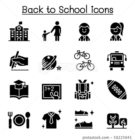 School, education, learning, back to school icon School, education, learning, back to school icon 58225841