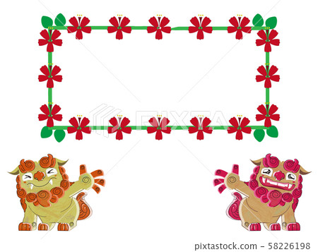 可愛的Shisa框架 可愛的Shisa框架 58226198