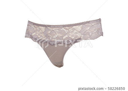 Beautiful female lacy gray panties isolated 58226850