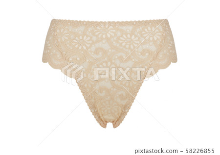 Beautiful female lacy beige panties isolated Beautiful female lacy beige panties isolated 58226855