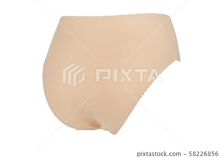 Beautiful female lacy beige panties isolated 58226856