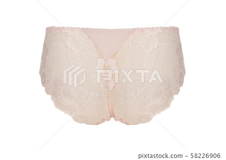 Beautiful female lacy beige panties isolated Beautiful female lacy beige panties isolated 58226906