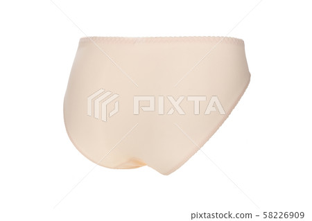 Beautiful female beige panties isolated Beautiful female beige panties isolated 58226909
