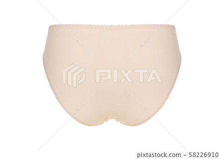 Beautiful female beige panties isolated Beautiful female beige panties isolated 58226910