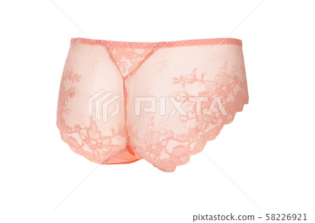 Beautiful female lacy orange panties isolated Beautiful female lacy orange panties isolated 58226921