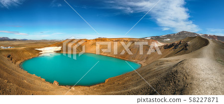 Splendid view of famous crater Viti at Krafla 58227871