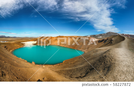 Splendid view of famous crater Viti at Krafla Splendid view of famous crater Viti at Krafla 58227872