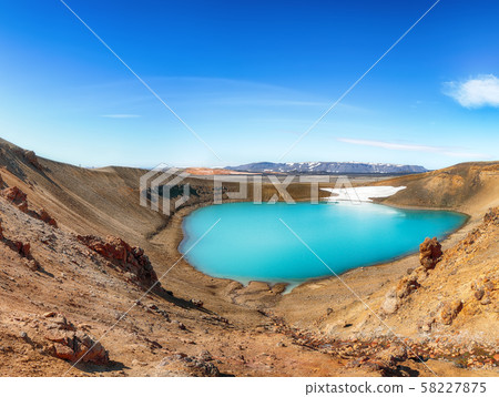 Splendid view of famous crater Viti at Krafla Splendid view of famous crater Viti at Krafla 58227875