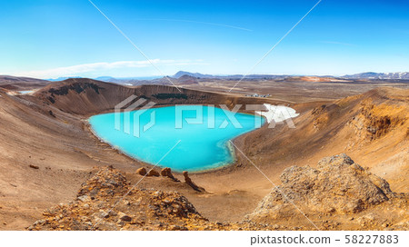 Splendid view of famous crater Viti at Krafla Splendid view of famous crater Viti at Krafla 58227883
