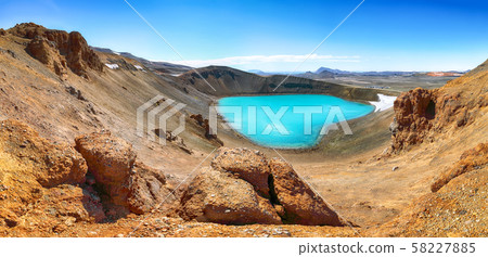 Splendid view of famous crater Viti at Krafla Splendid view of famous crater Viti at Krafla 58227885