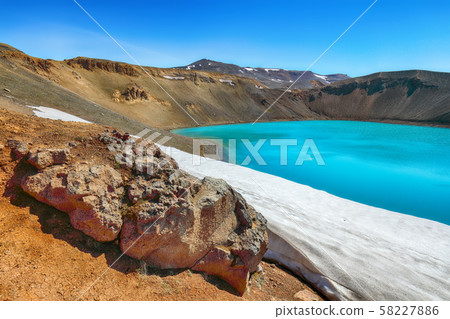 Splendid view of famous crater Viti at Krafla Splendid view of famous crater Viti at Krafla 58227886