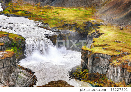 Fantastic view of canyon and waterfall Fantastic view of canyon and waterfall 58227891